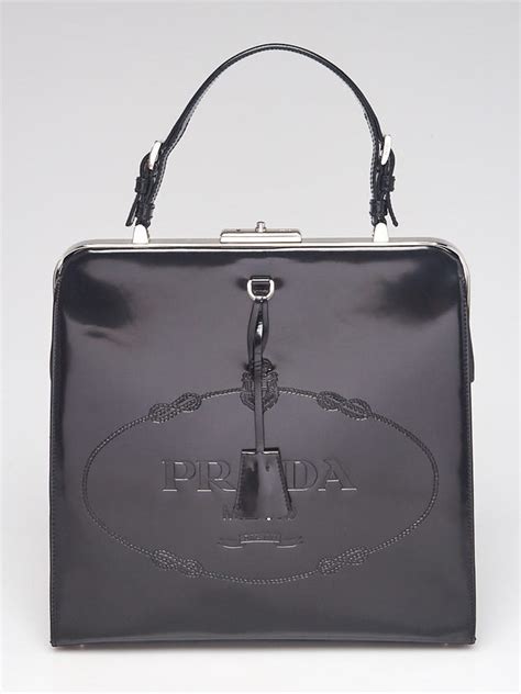 prada spazzolato prin nero bag|Prada leather backpack.